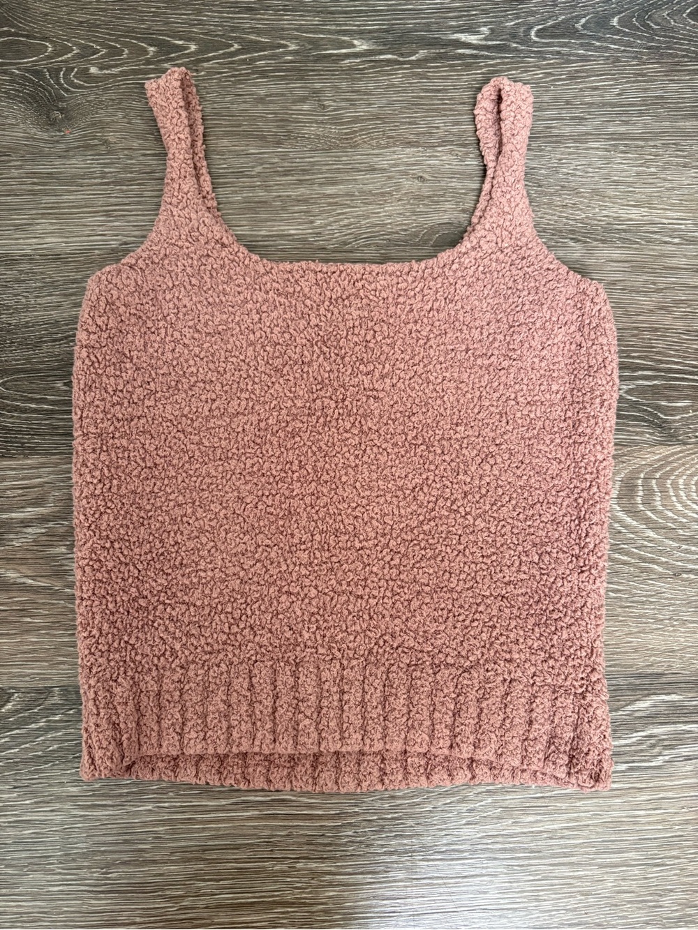 SKIMS Plush Knit Tank Top in Dusty Rose